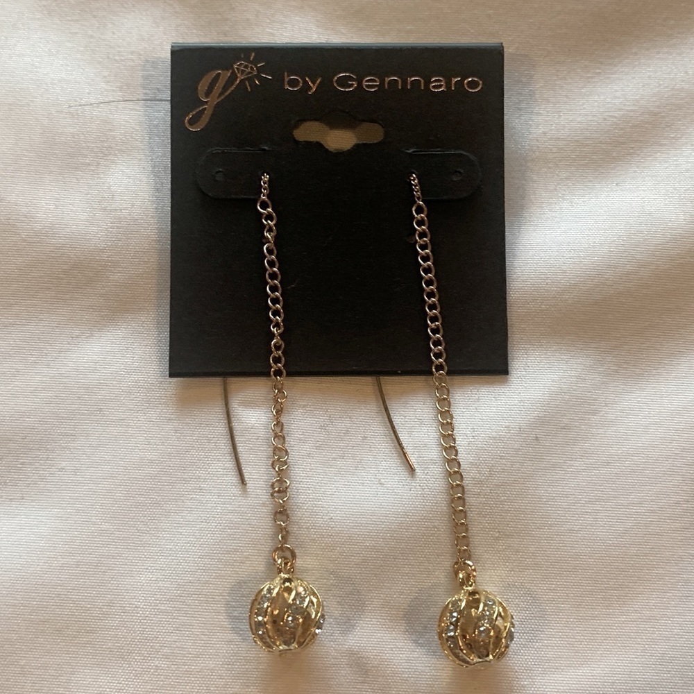 G by Gennaro Thread Gold Plated Earrings - Picture 3 of 9